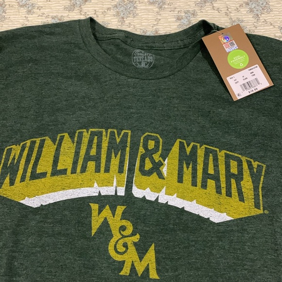 Rivalry Threads William & Mary College T-Shirt NEW W/Hologram All Sizes EcoNice - Picture 3 of 7
